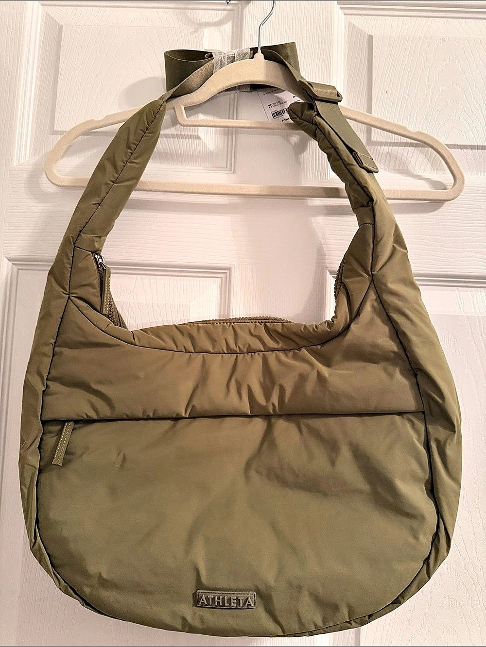 Athleta All About Medium Crossbody Hobo Bag Green NWT